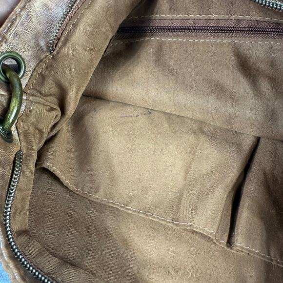 Stone‎ Mountain Smokey Crossbody Bag Purse Cognac Brown 13x12 - Picture 8 of 13